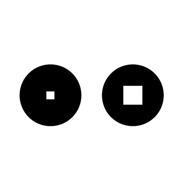 Apertures with square holes - 3.04mm dia, 0.25mm thick