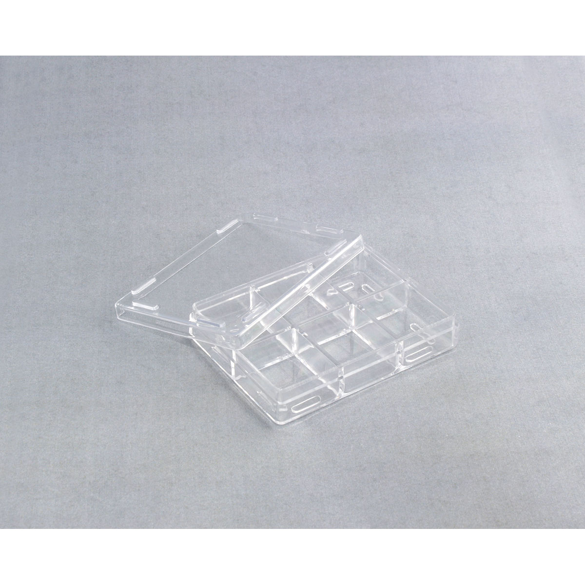 Small sample box with six compartments